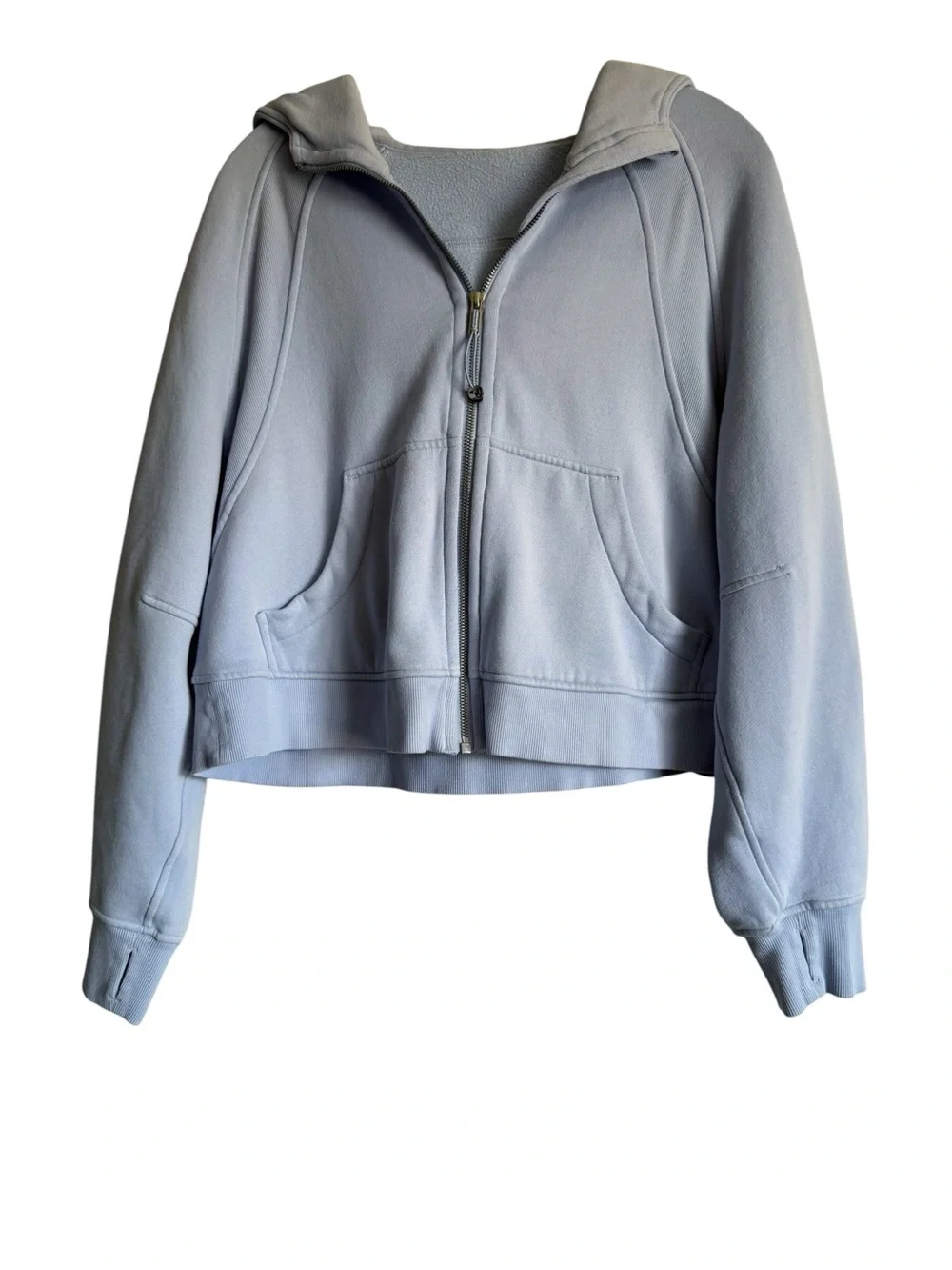 Lululemon Scuba Oversized Full Zip Hoodie Sweatshirt in Blue Linen Size M/L